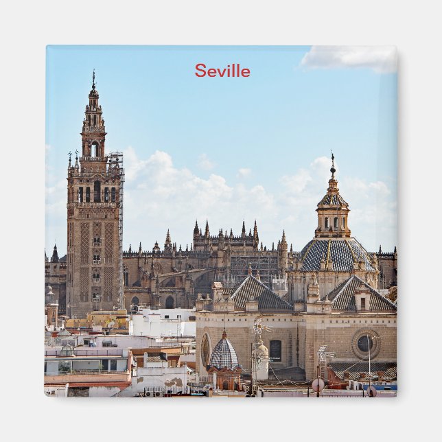 Imán Vista de la Catedral de Sevilla (Frente)