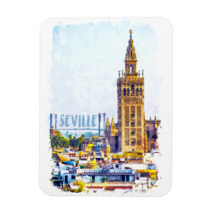 Imán Vista de la Ciudad Catedral de Sevilla