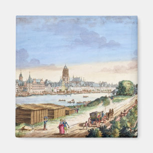 Imán Vista de la ciudad de Francfort, haciendo frente