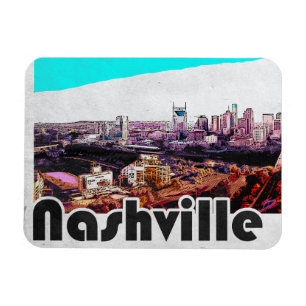 Imán Vista de la ciudad de Nashville Tennessee