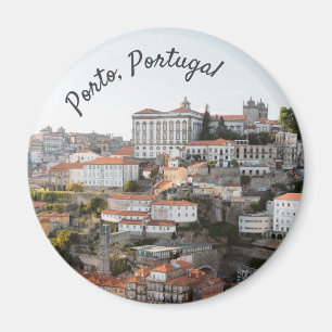 Imán Vista de la ciudad de Porto, foto de viaje a Portu