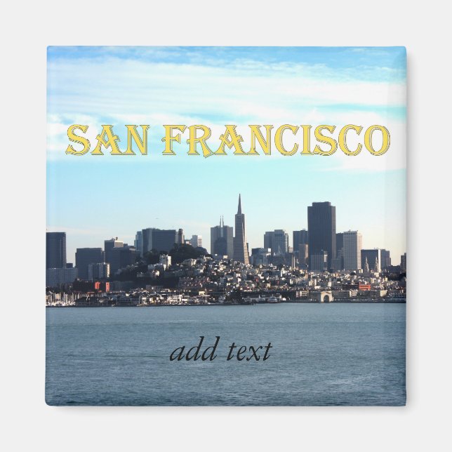 Imán Vista de la ciudad de San Francisco desde la bahía (Frente)