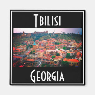 Imán Vista de la ciudad de Tiflis Georgia Arquitectura 