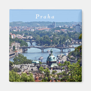 Imán Vista de la ciudad del castillo de Praga
