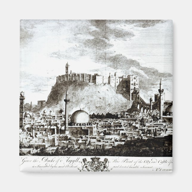 Imán Vista de la ciudad y el castillo de Alepo, Siria (Frente)
