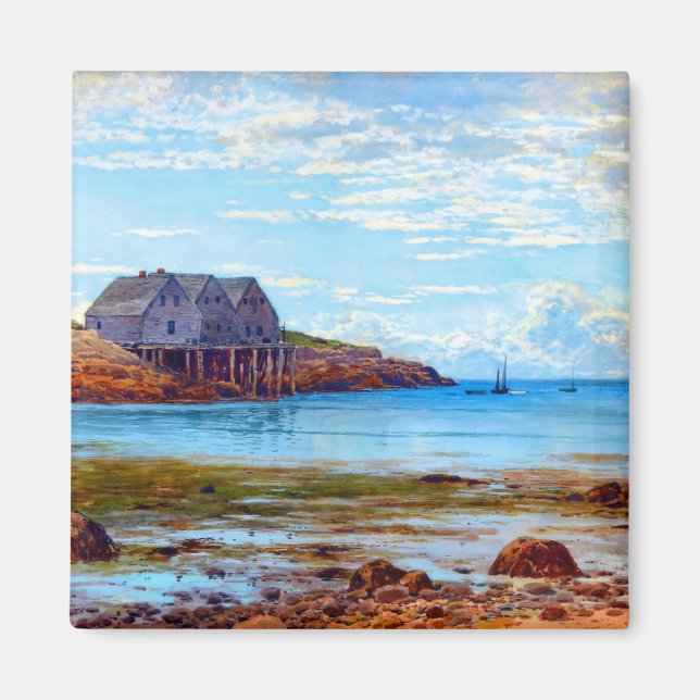 Imán Vista de la costa por Alfred Thompson Bricher (Frente)