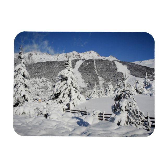 Imán Vista De La Estación De Esquí De Catedral En Baril (Horizontal)