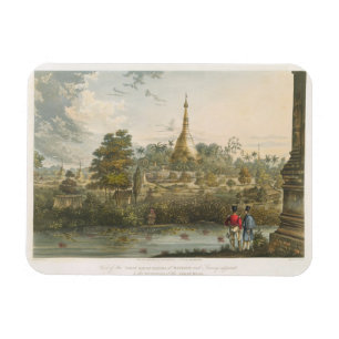 Imán Vista de la gran pagoda de Dagon en Rangoon del