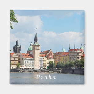 Imán Vista de la parte histórica de Praga.