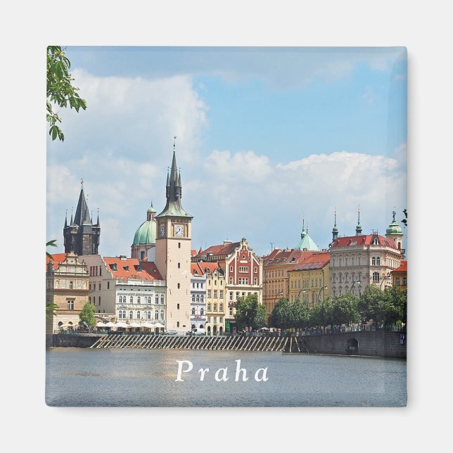 Imán Vista de la parte histórica de Praga. (Frente)