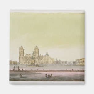 Imán Vista de la plaza principal en Ciudad de México