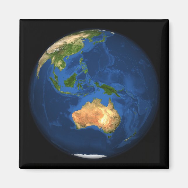 Imán Vista de la Tierra completa mostrando Indonesia, O (Frente)