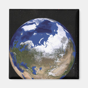 Imán Vista de la tierra que muestra la región ártica