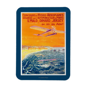 Imán Vista de los aviones del flotador en poster del