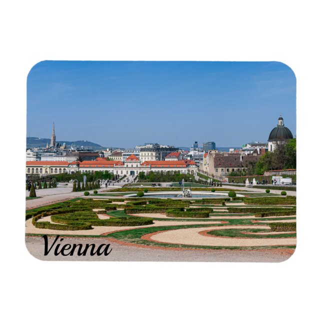 Imán Vista de los jardines cerca del palacio del bajo B (Horizontal)