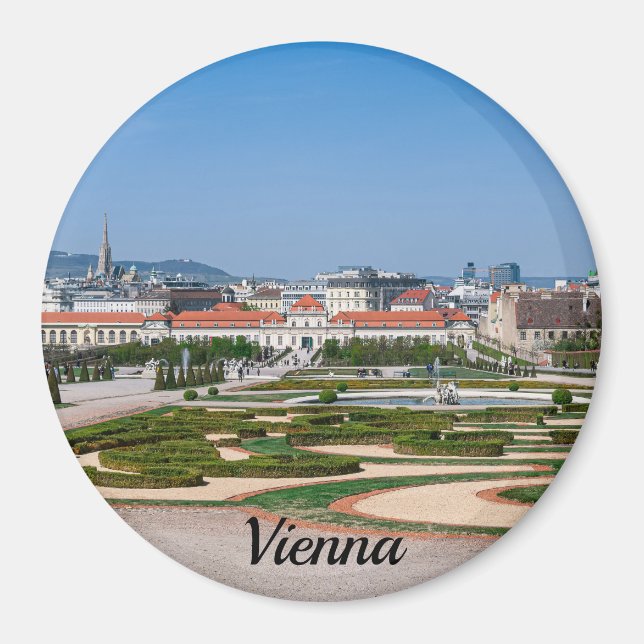 Imán Vista de los jardines cerca del palacio del bajo B (Frente)