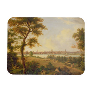 Imán Vista de Lubeck, 1869 (aceite en lona)