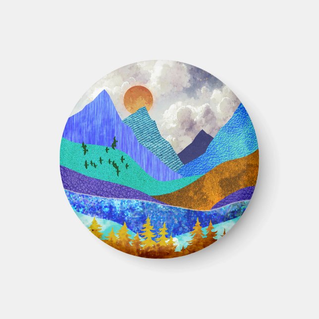 Imán Vista de montaña (Frente)