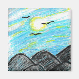 Imán Vista de montaña de bonito