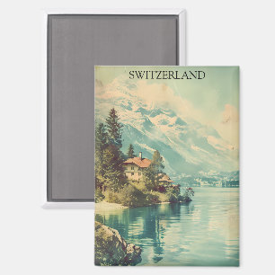 Imán Vista de montaña de los Alpes suizos de Suiza