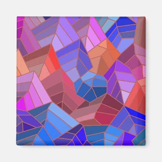 Imán Vista de montañas de fantasía desde el cielo (Frente)