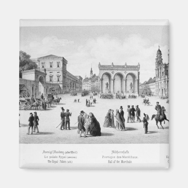 Imán Vista de Múnich, 1869 (Frente)