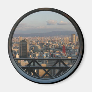 Imán Vista de Osaka Japón del edificio del cielo de