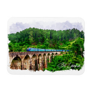 Imán Vista de Panorama de Tren de Sri Lanka