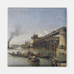 Imán Vista de París, del Sena o del l'Estacade, 1853