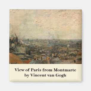 Imán Vista de París desde Montmartre por Vincent van G