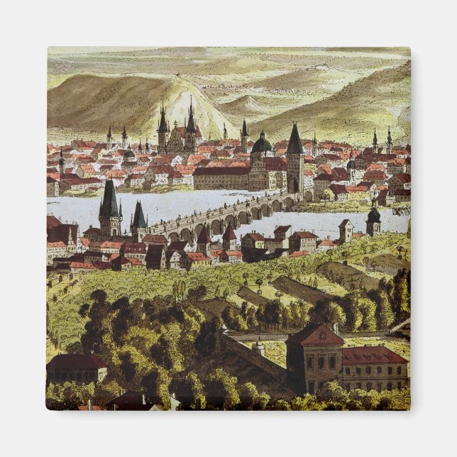 Imán Vista de Praga (Frente)