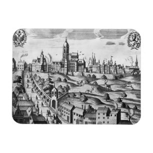 Imán Vista de Praga que muestra el palacio imperial y