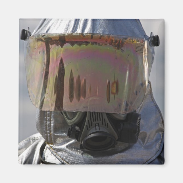 Imán Vista de primer plano de un bombero (Frente)