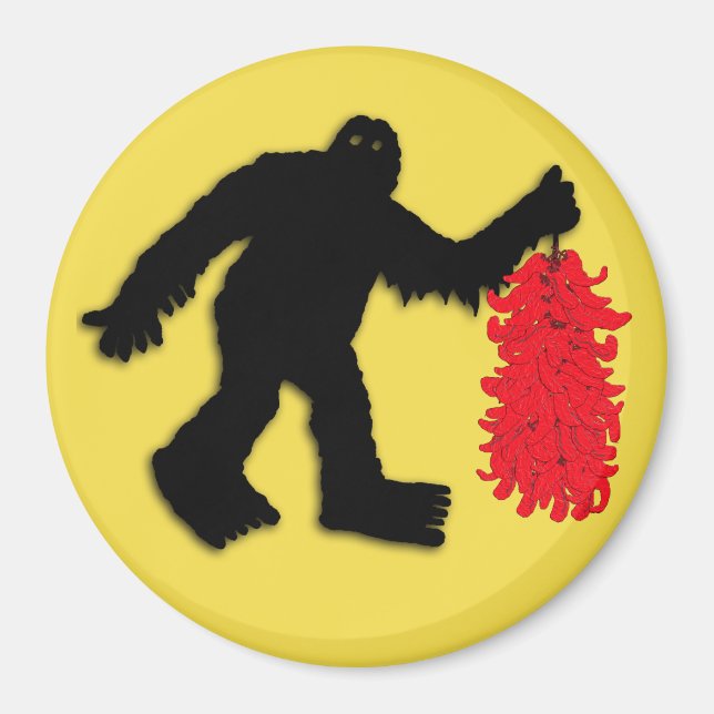 Imán Vista de Sasquatch en Hatch, Nuevo México (Frente)