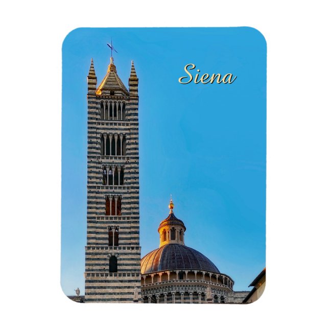 Imán Vista de Siena, viajar Italia  (Vertical)