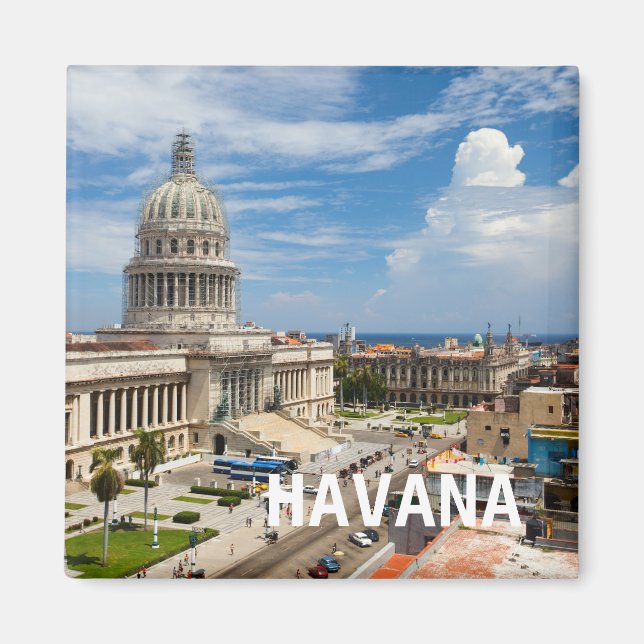 Imán Vista de un edificio del Capitolio en La Habana, C (Frente)