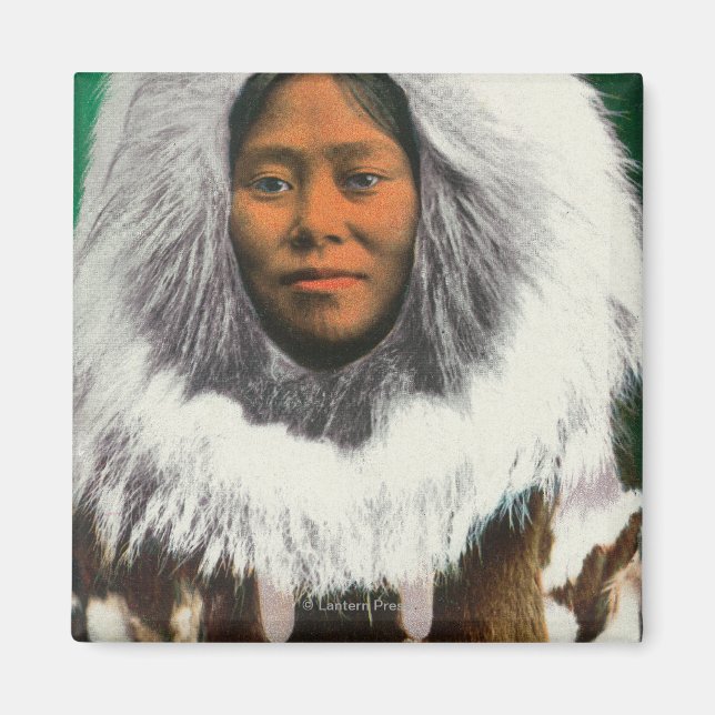 Imán Vista de una belleza esquimal (Frente)