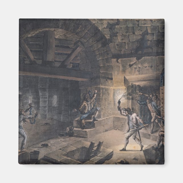 Imán Vista de una celda en la Bastilla (Frente)