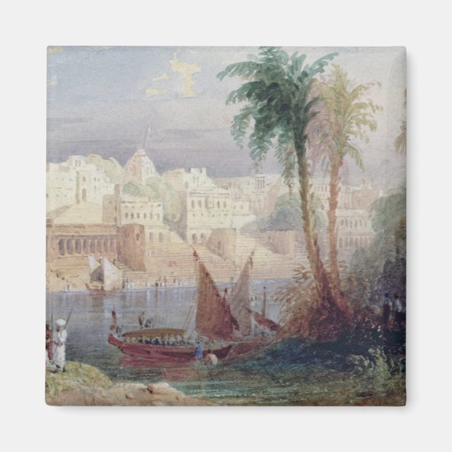 Imán Vista de una ciudad india (Frente)