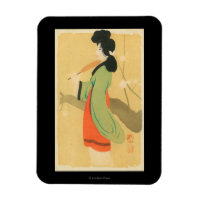 Vista de una mujer japonesa en París, París, Franc