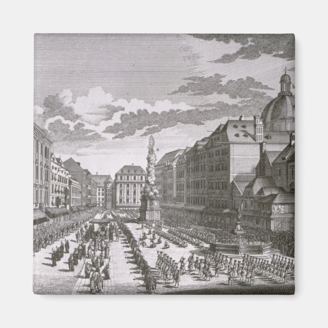 Imán Vista de una procesión en el Graben (Frente)