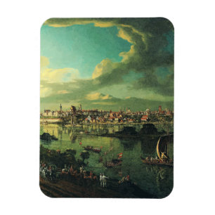 Imán Vista de Varsovia desde Praga por Bernardo Bellott