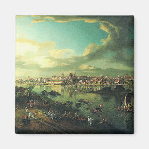 Imán Vista de Varsovia desde Praga por Bernardo Bellott
