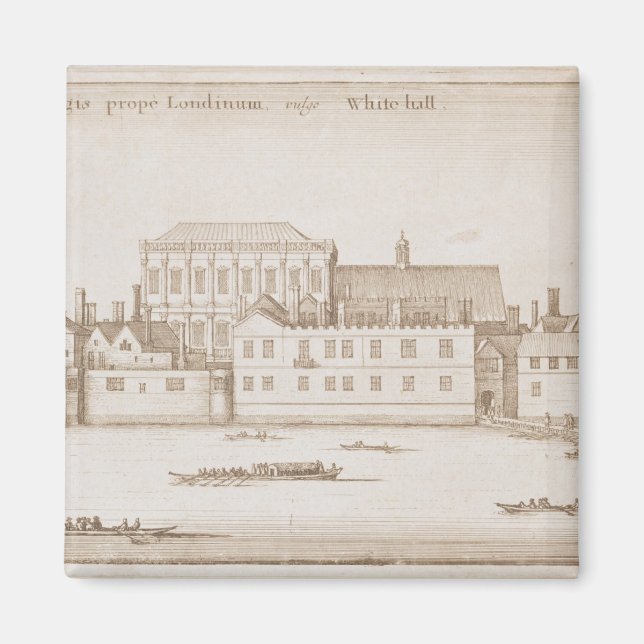 Imán Vista de Whitehall, 1645 (Frente)