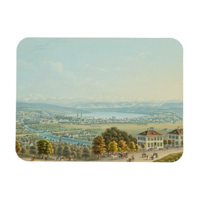 Imán Vista de Zurich, c.1840 (w/c) (Horizontal)