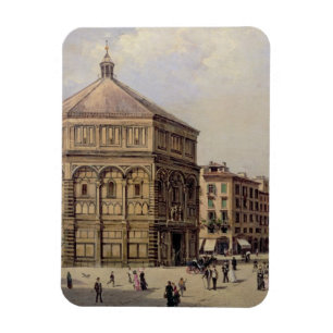 Imán Vista del Baptisterio en Florencia (panel)
