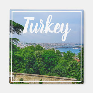 Imán Vista del Bósforo de la ciudad de Estambul, Turqu
