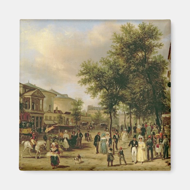 Imán Vista del Boulevard Montmartre, París, 1830 (Frente)