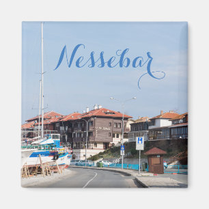 Imán Vista del casco antiguo de Nesebur