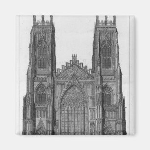 Imán Vista del frente del oeste de la catedral de York